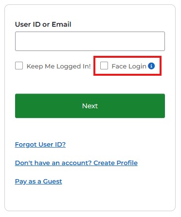 face login instructions